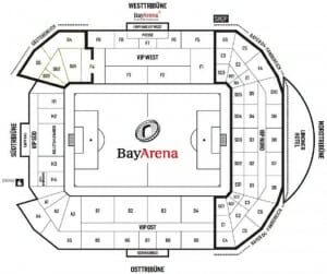 BayArena Stadionplan Bayer 04 Leverkusen