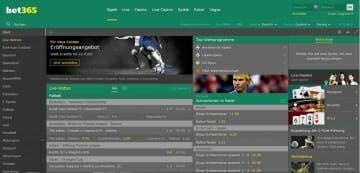 bet365 Sportwetten Vorschau