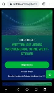 bet90 App steuerfrei