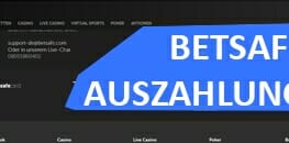 Betsafe Auszahlung