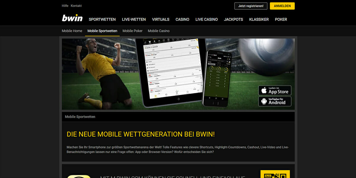 bwin mobile Sportwetten
