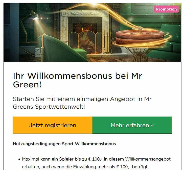 Mr Green Bonus