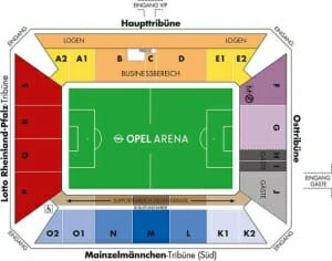 Opel Arena Stadionplan FSV Mainz 05