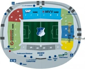 PreZero Arena Stadionplan TSG 1899 Hoffenheim