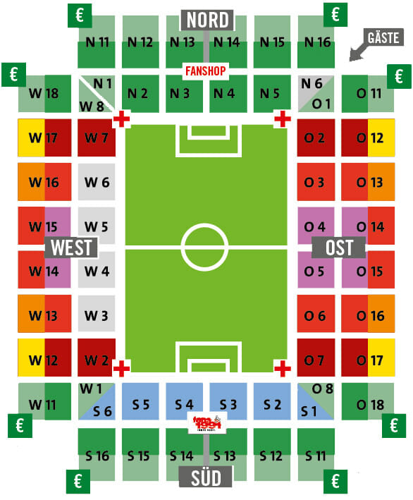 Rhein Energie Stadion Stadionplan 1 FC Koeln