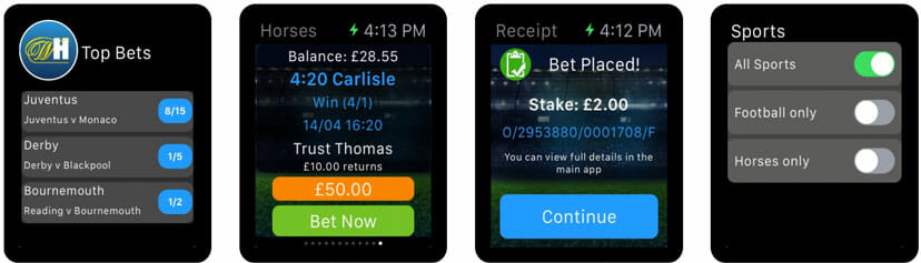 William Hill Sportwetten Apple Watch