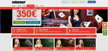 Winner Sportwetten Live Casino Vorschau